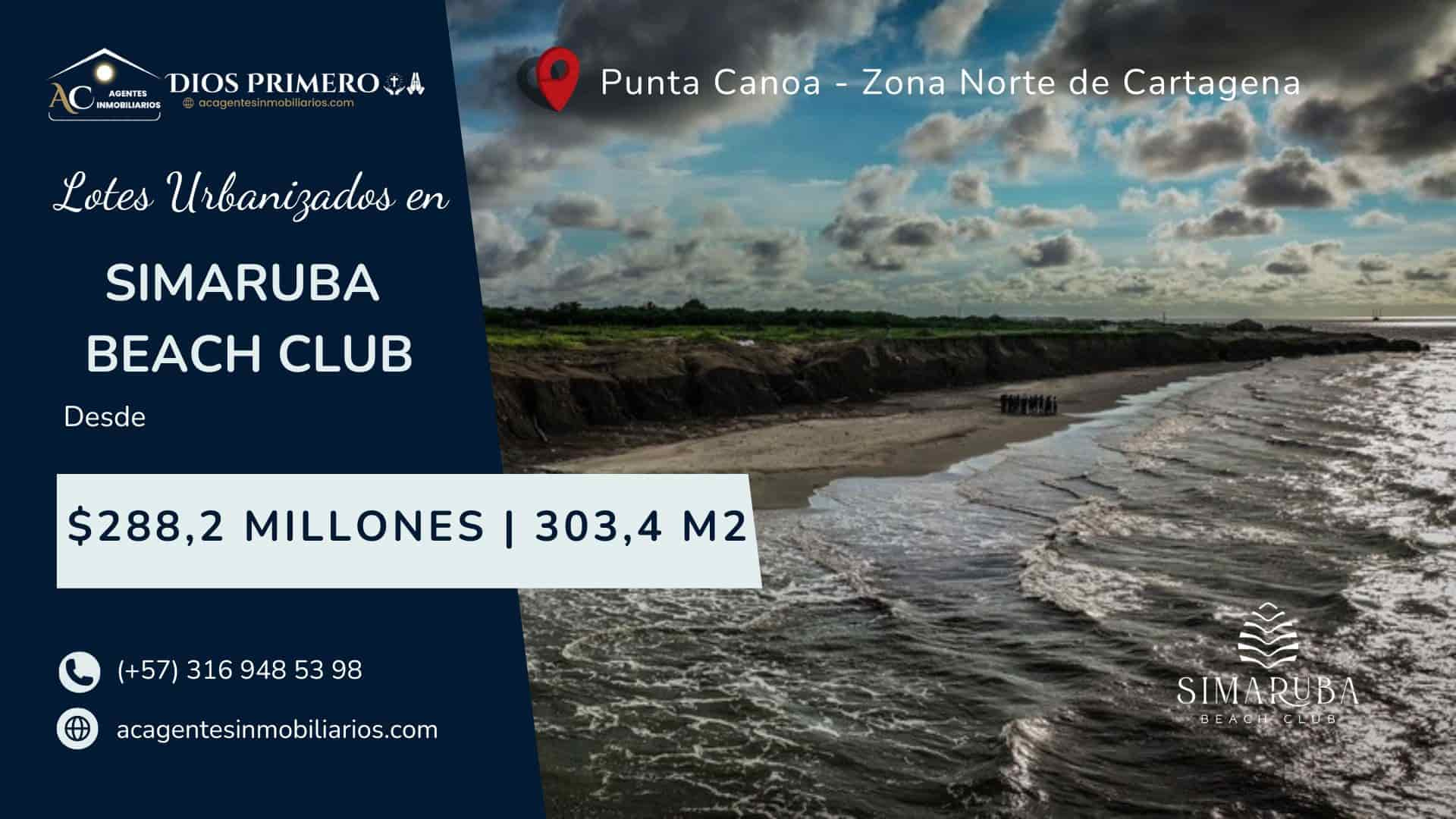 Portada Youtube Lotes en venta en cartagena simaruba